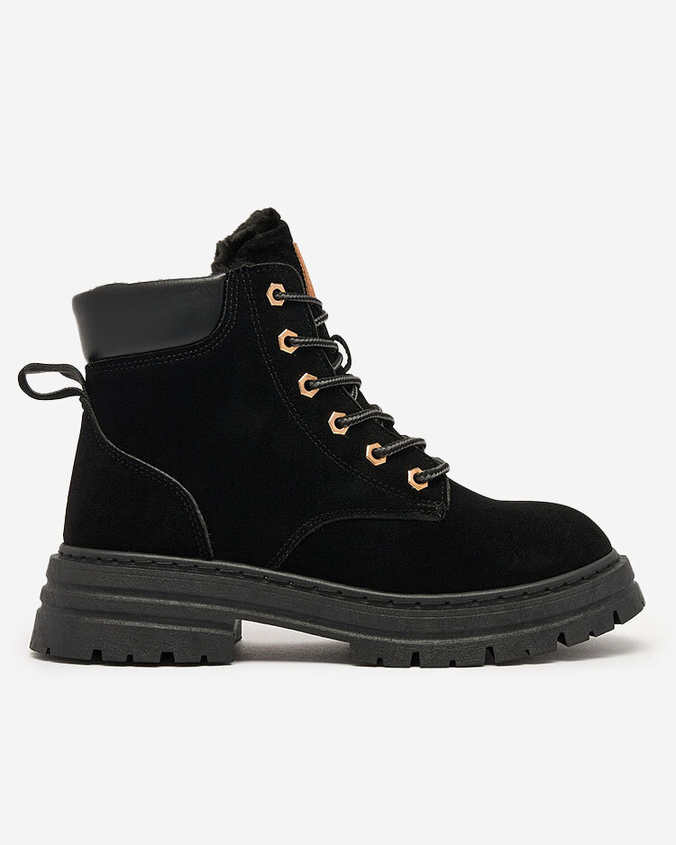 Royalfashion Black women's insulated trapper boots Radoras