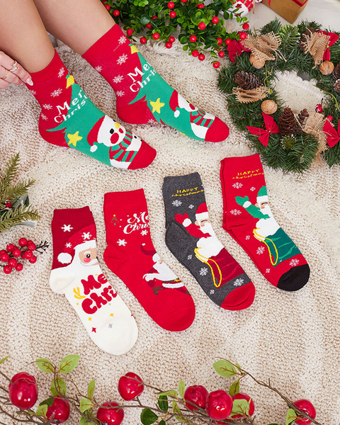 Royalfashion Set of Women's Christmas Socks 5/pack