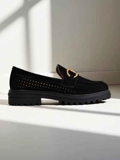 Royalfashion Perforated women's loafers Besio