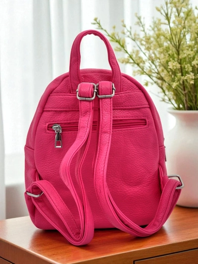 Aurelia Fuksia Ökonahast Seljakott Królewska Moda Naiste 25x25cm