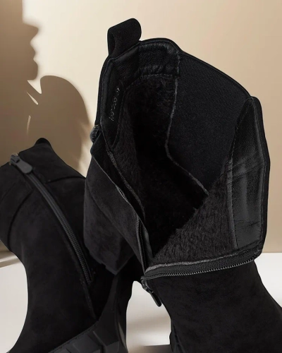 Royalfashion Kvinnor Blockhäl Ankelstövlar Effo