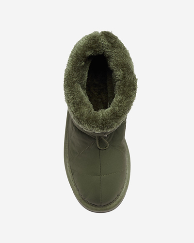 Tumerohelised naiste soojustatud saapad a'la snow boots Kaliolen - Jalatsid