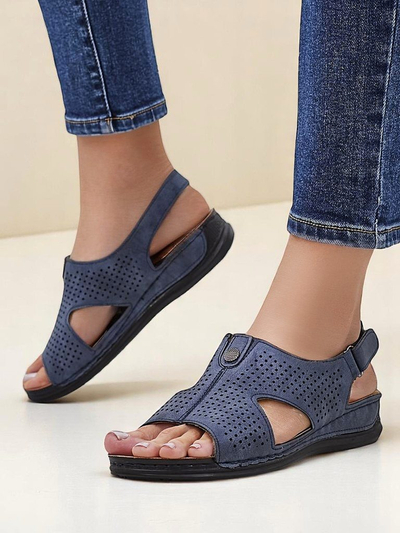 Royalfashion women’s cut-out sandals Leminni