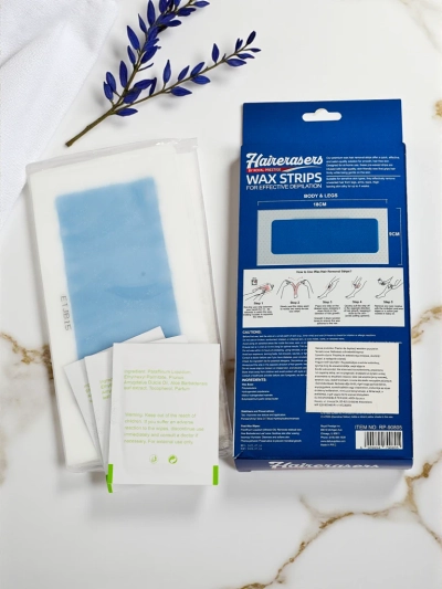 Wax strips for body hair removal