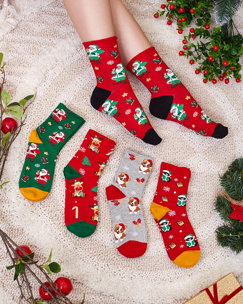 Royalfashion Patterned Christmas Women's Socks 5/pack