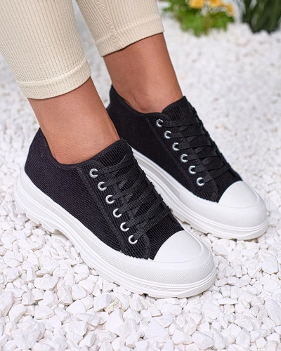 Royalfashion Mustad naiste platvormkingad Spollero