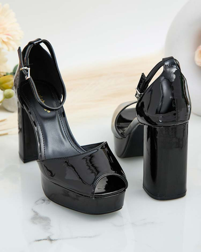 Royalfashion Women's Lefeyoa lacquered post sandals