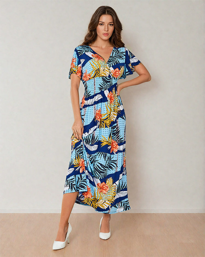 Royalfashion Naiste prinditud midi-kleit