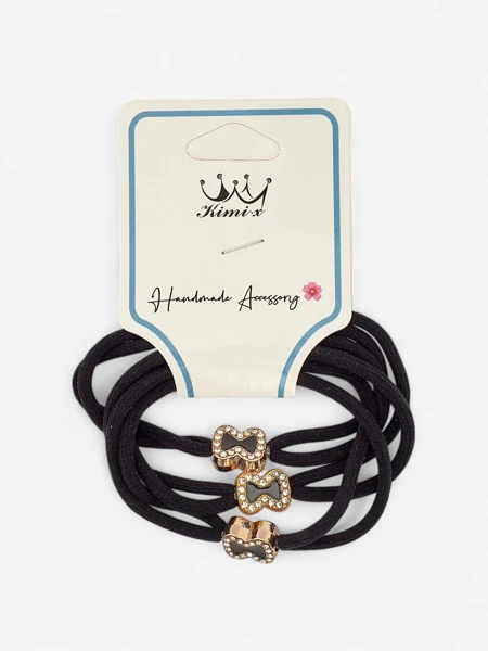 Royalfashion 3 dekoratiivse lipsuga juuksekummi komplekt