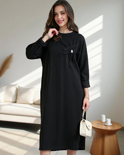 Royalfashion Naiste midi kleit, suurusega lilledega