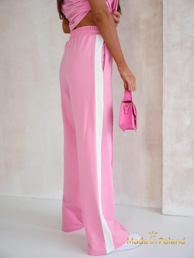 Aurora Rosa – Розовый хлопковый спортивный костюм с широкими брюками