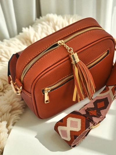 Royalfashion Small Women's Eco-Leather Handbag with Colorful Strap Kovi Lace