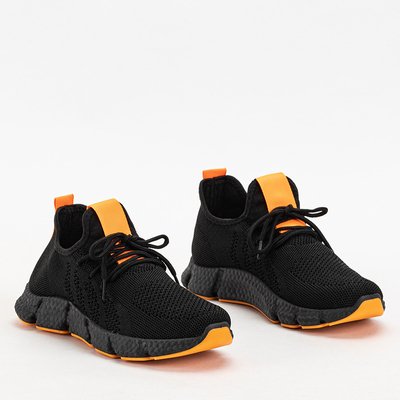 Mustad ja oranžid naiste spordijalatsid Bommgi - Jalatsid