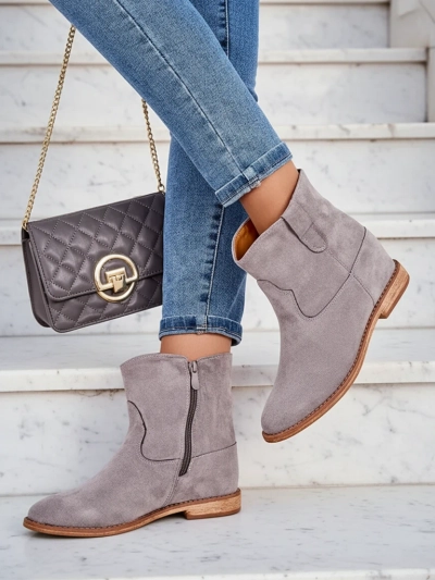 Royalfashion cowboy-style boots on a covered wedge Patorias