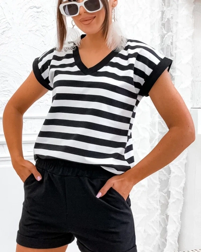 Royalfashion puuvillane triibuline naiste komplekt