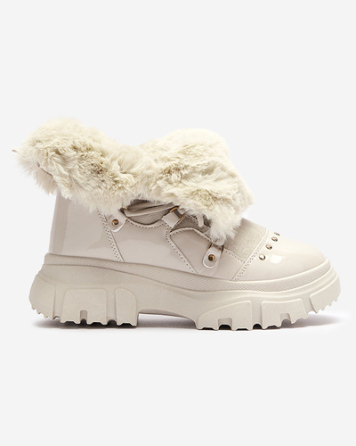 Beežid naiste pitsiga lumesaapad Fentes- Jalatsid