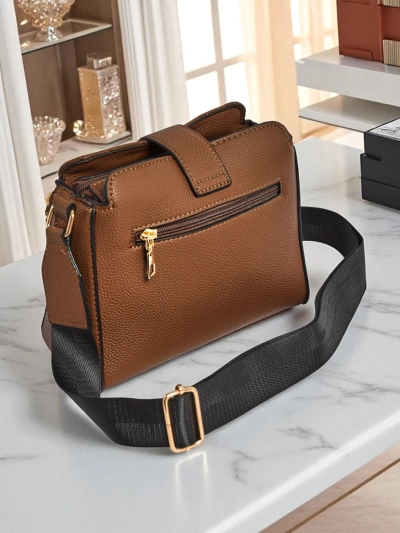 Naiste käekott Aurelia – tumepruun, ökoloogiline patendinahk, 22x20cm