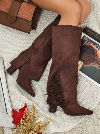 Женские казаки Rimolea из эко-замши с голенищем