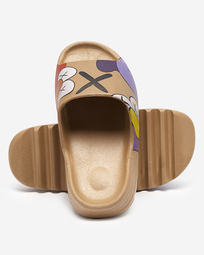 Royalfashion Gold-brown women's Elmino flip-flops
