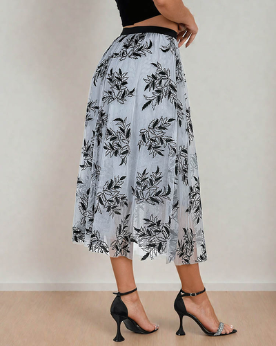 Royalfashion Women's double-layered midi skirt