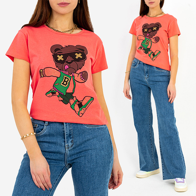 Naiste koralliprintidega T-särk - Riietus