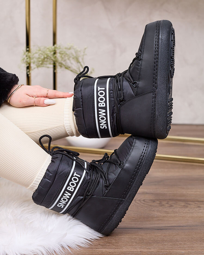 Royalfashion Black women's snow boots with welt Soblesia