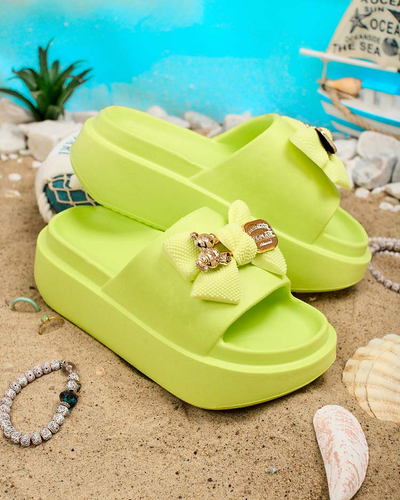 Royalfashion Naiste kummist flip-flopid dekoratiivse vibuga Nilm