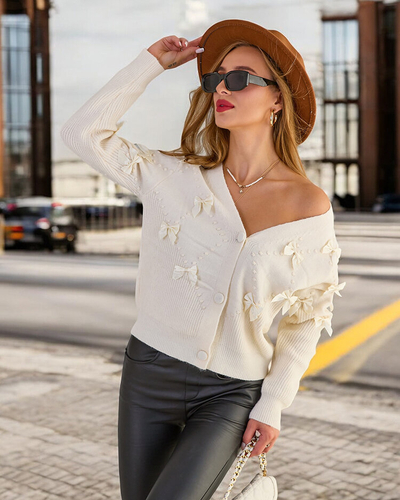 Royalfashion Nööbitu naiste kampsun kikilipsudega