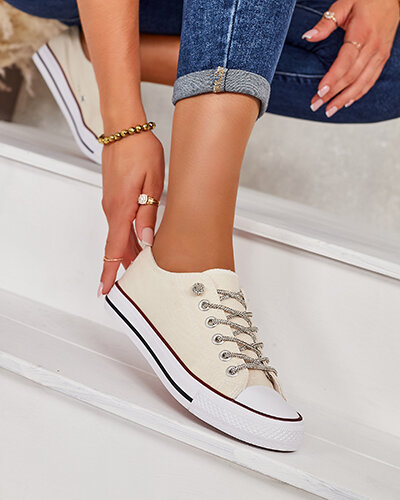 Royalfashion Women's sneakers with decorative laces Timi