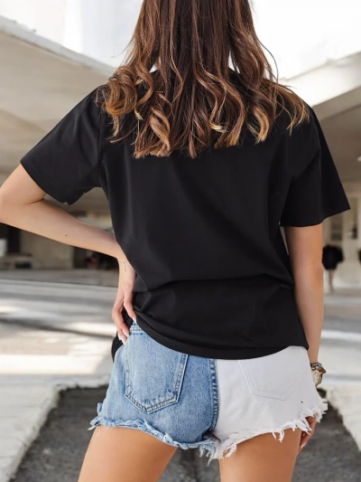 Royalfashion Женская хлопковая блуза с принтом