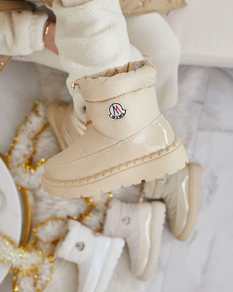 Royalfashion Naiste liibuvad lumesaapad beeži värvi Ireda