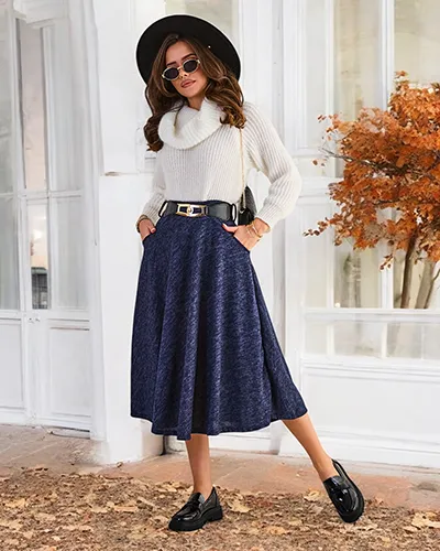 Royalfashion Kvinnor midi kjol