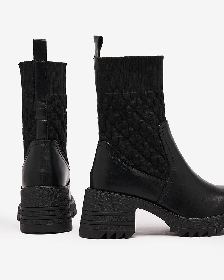 Royalfashion Mustad naiste Acigog lamedate kontsadega saapad