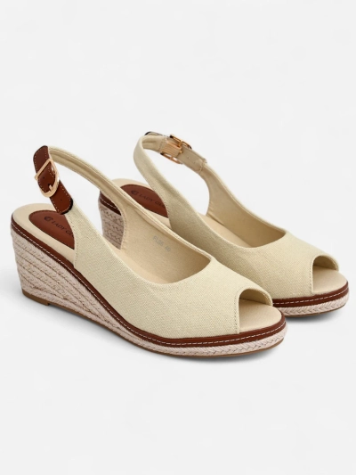 Роялфэшн Женские сандалии на танкетке открытые Тафенис