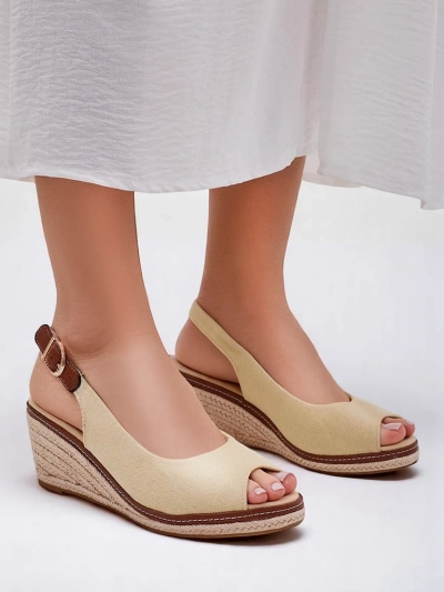 Royalfashion Women's wedge sandals open toe Tafenis