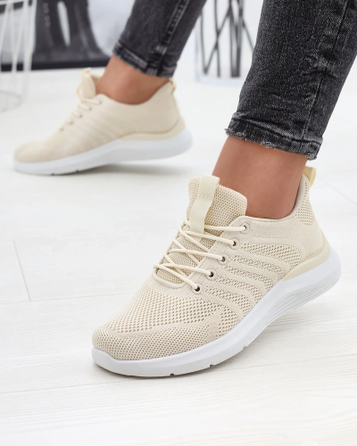 Кремовая женская спортивная обувь из ткани Bofia - Обувь