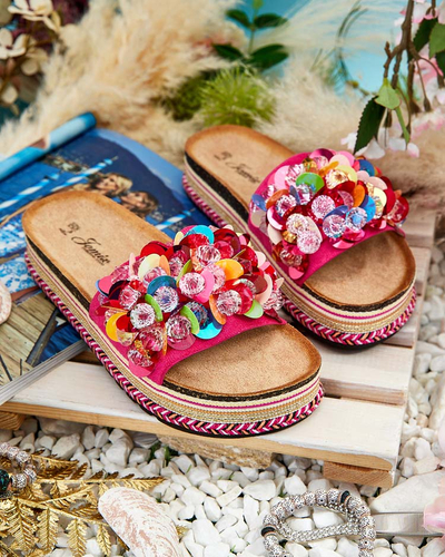 Royalfashion Naiste Loassa strassiga flip-flops