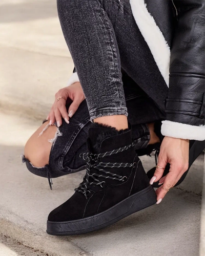 Royalfashion Women's lace-up snow boots Mommer