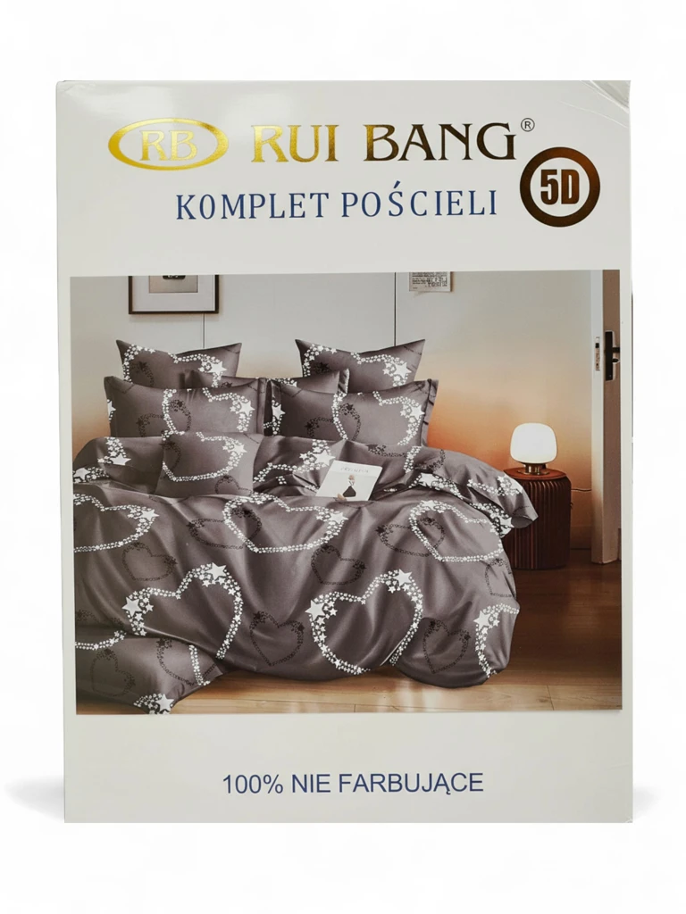 Royalfashion Mustriline voodipesu komplekt 180x200, 3 OSA