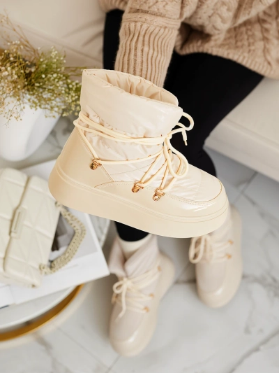 Royalfashion Naiste liibuvad lumesaapad kreemikas värviga Dabenda