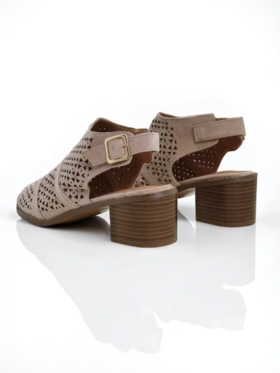 Royalfashion Women's Elira Openwork Low Heel Sandals