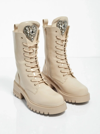 Emelune patent lace-up women's ankle boots