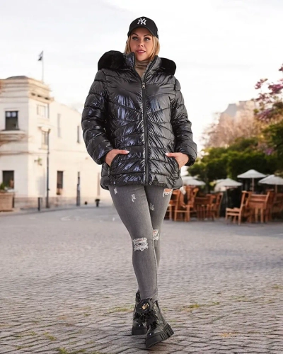 Royalfashion Naiste tikitud talvejope