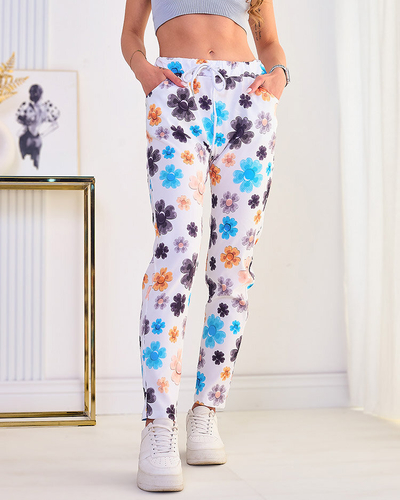 Royalfashion Women's floral fabric pants
