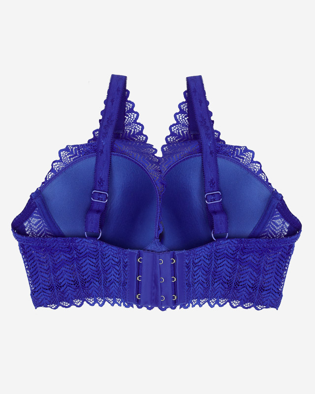 Ladies' cobalt lace bra - Underwear