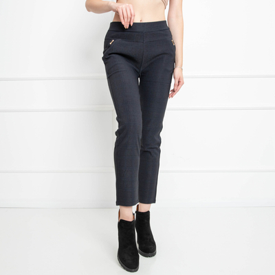 Naiste meresinised ruudulised treggings PLUSS SUURUS - Riietus