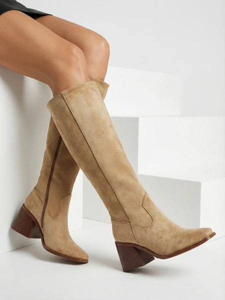 Women's Ernala Eco-Suede Block Heel Boots