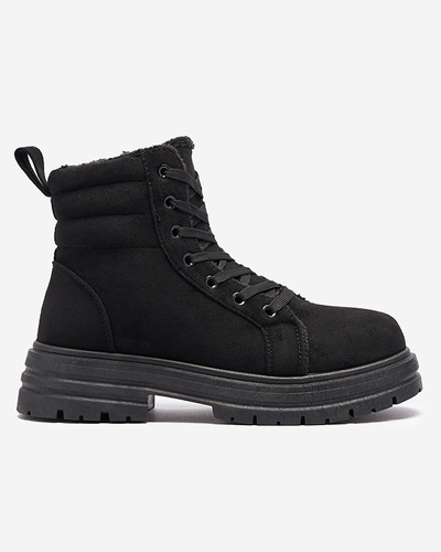 Women's insulated trapper boots in black colozre Tivica - Footwear