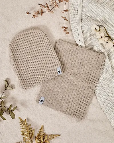 Royalfashion Universal Winter Set - beanie hat with a cowl