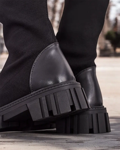 Royalfashion Women's slip-on Bison boots